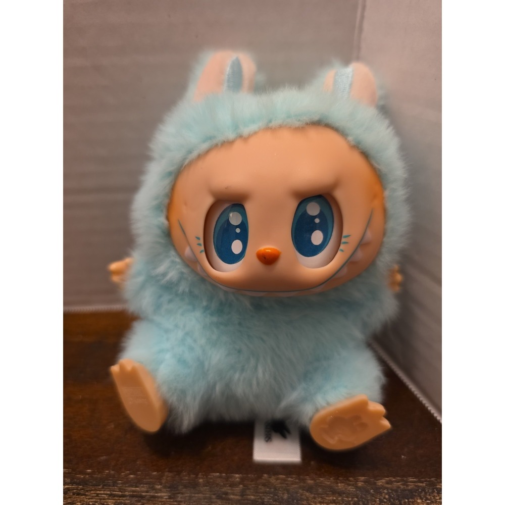 Pop Mart The Monsters Pipo Blue Vinyl Face Plush Doll Monster Hoodie Kasing Lung